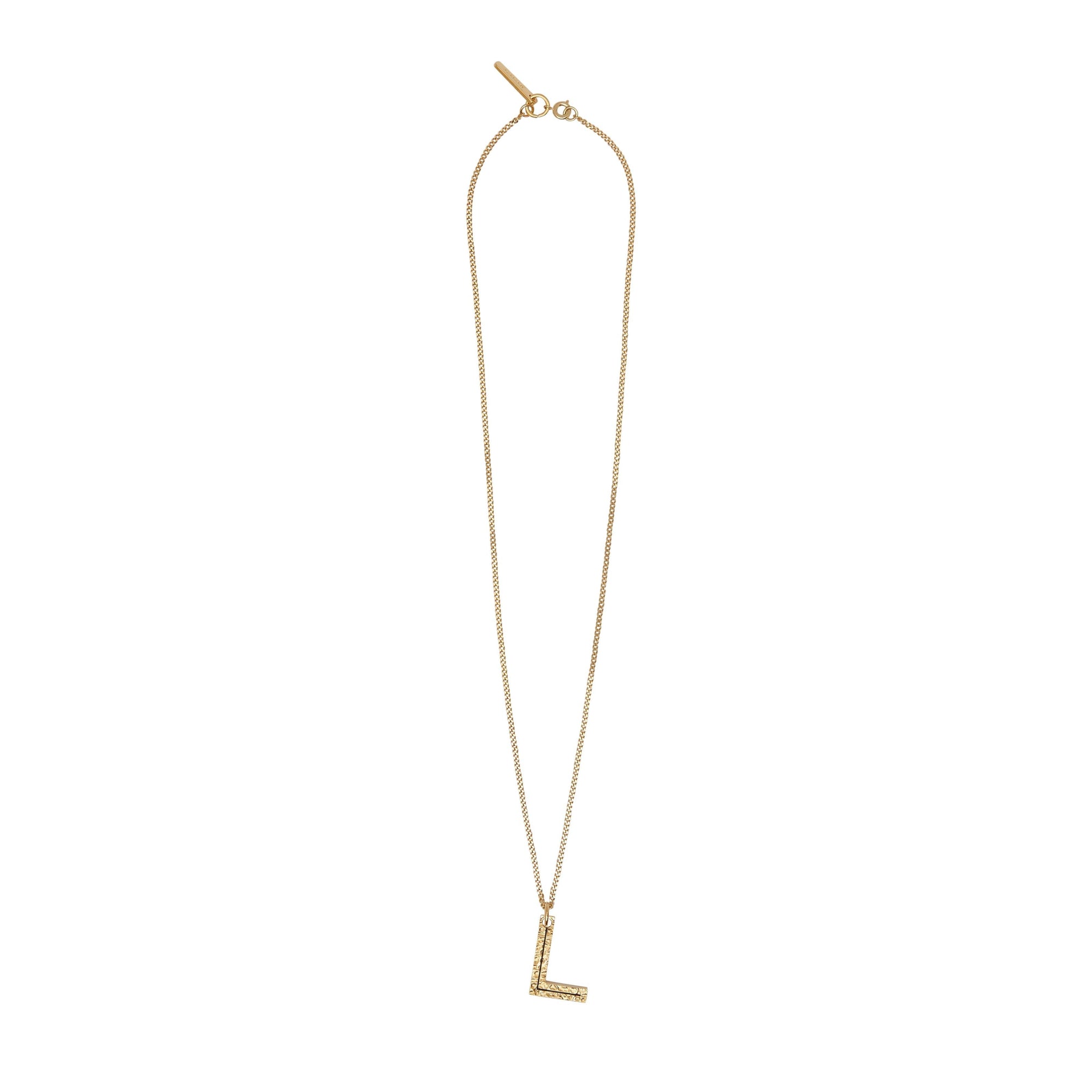 Collier plaqué or avec bijou alphabet « L » - Light Gold