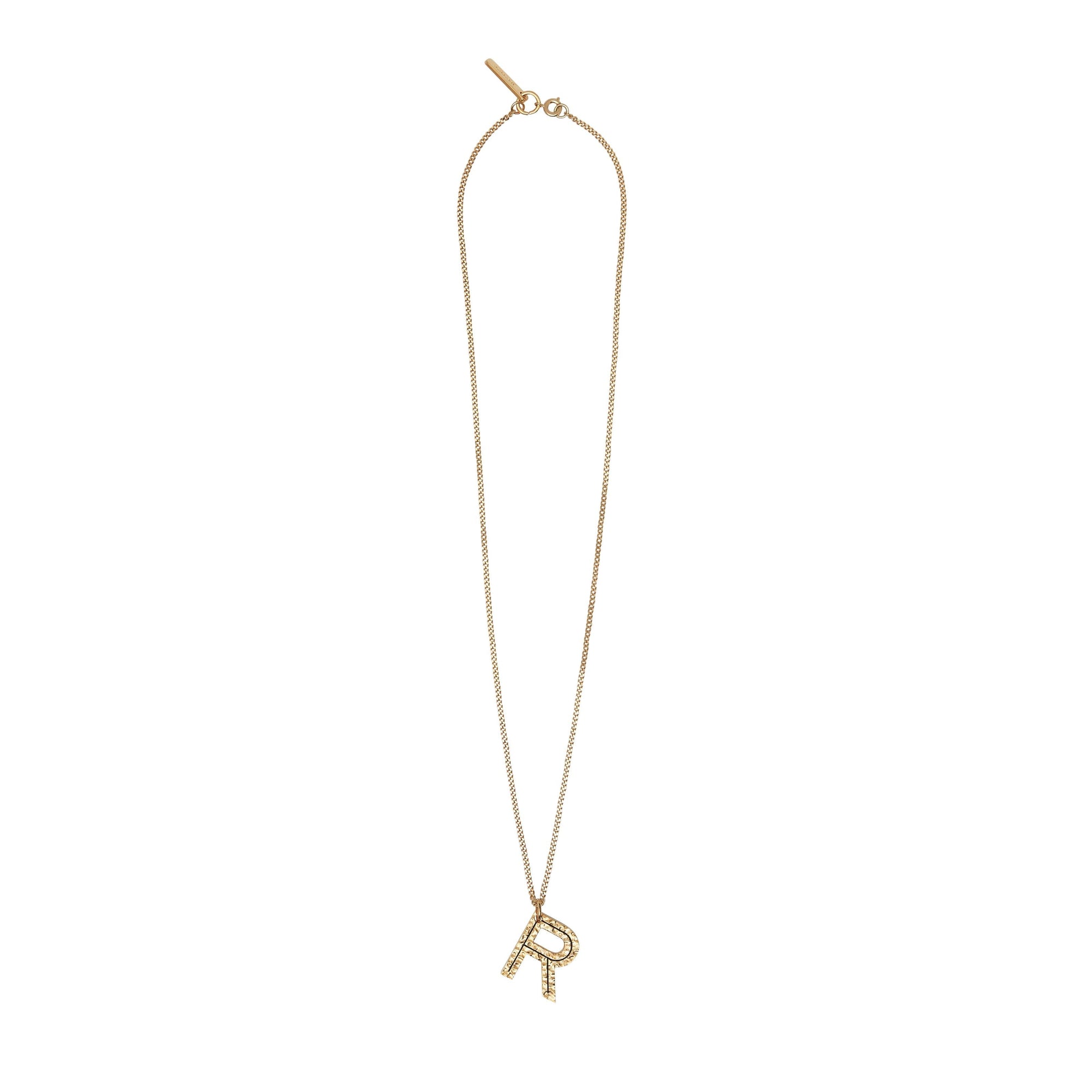 Collier plaqué or avec bijou alphabet « R » - Light Gold
