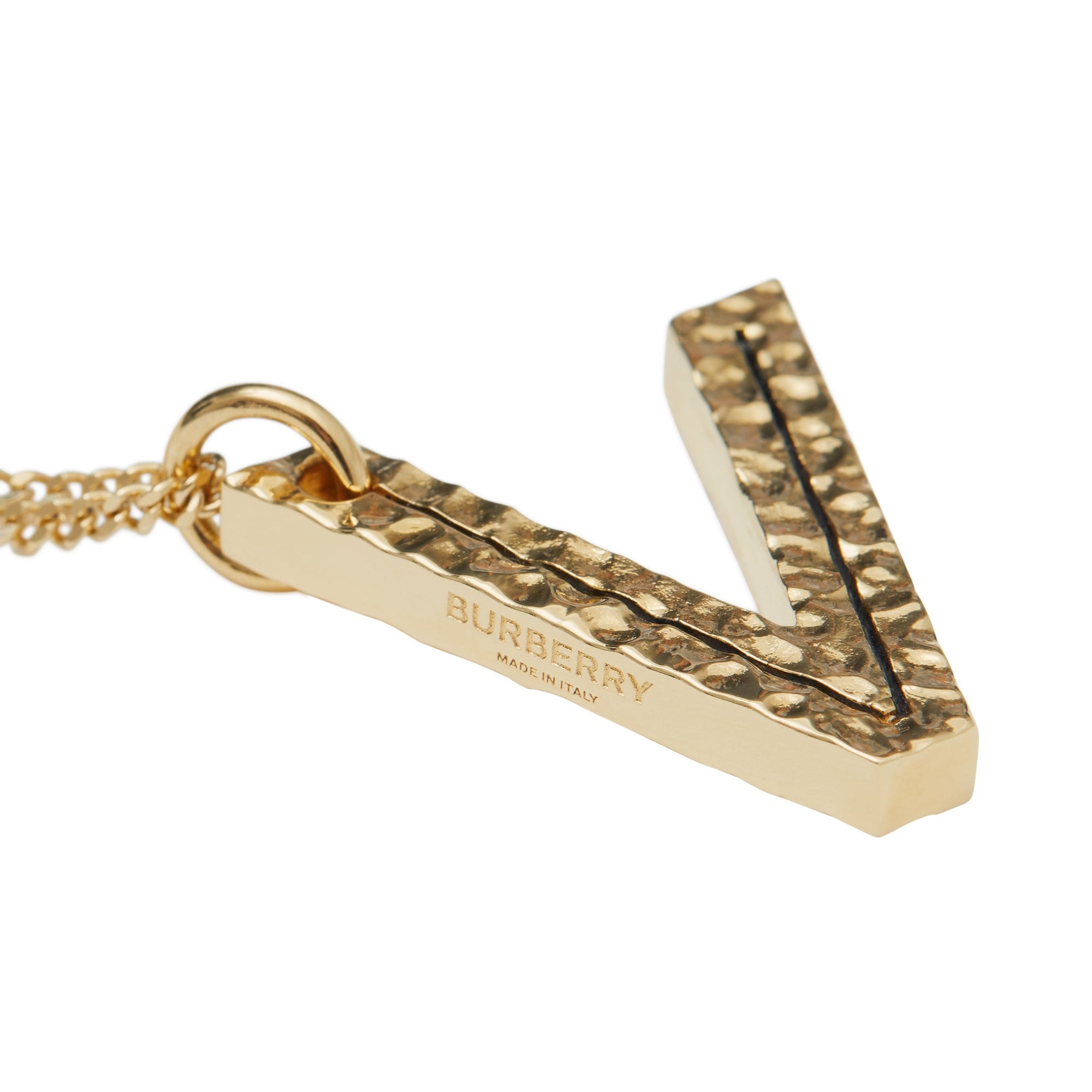 Collier plaqué or avec bijou alphabet « V » - Light Gold