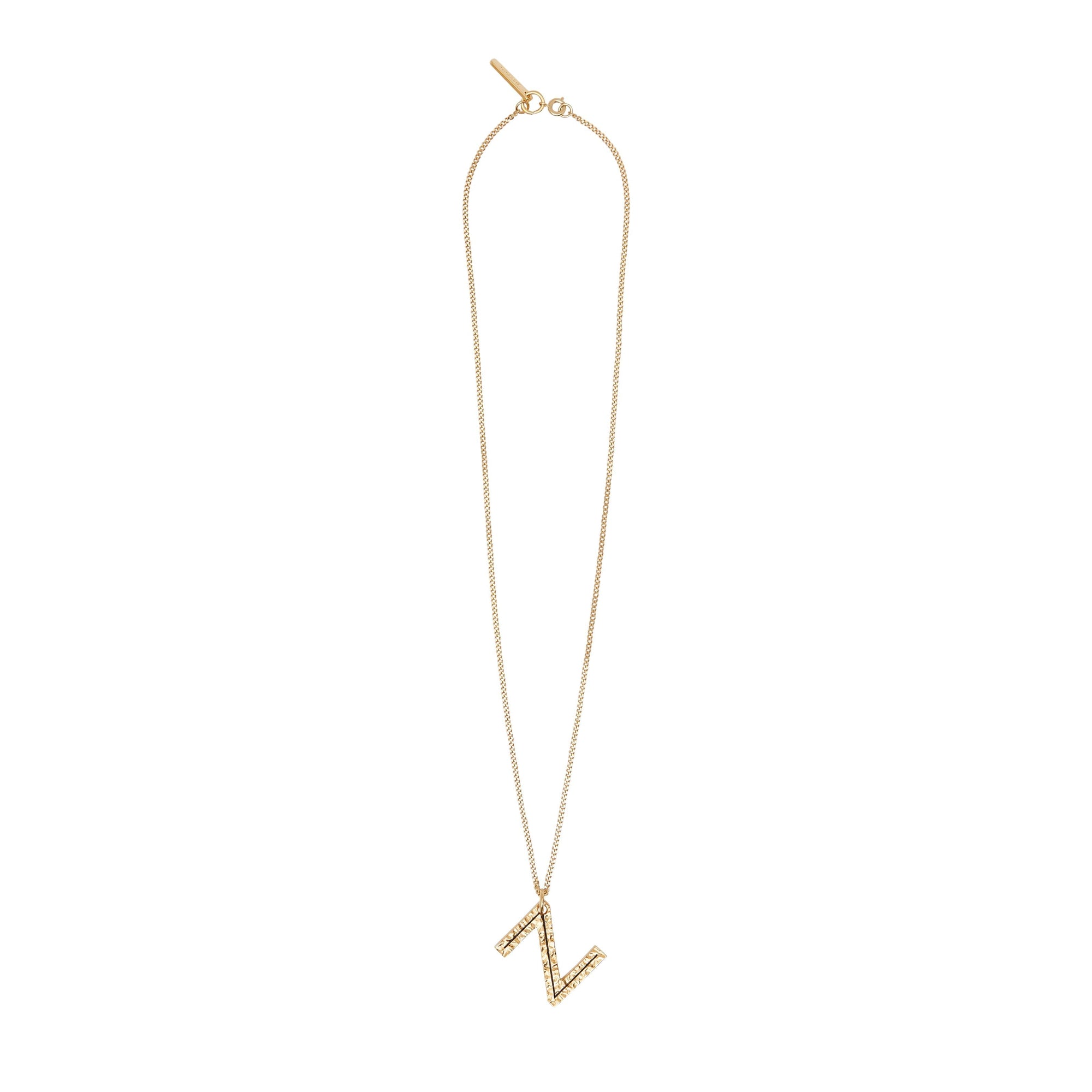 Collier plaqué or avec bijou alphabet « Z » - Light Gold
