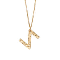 Collier plaqué or avec bijou alphabet « Z » - Light Gold
