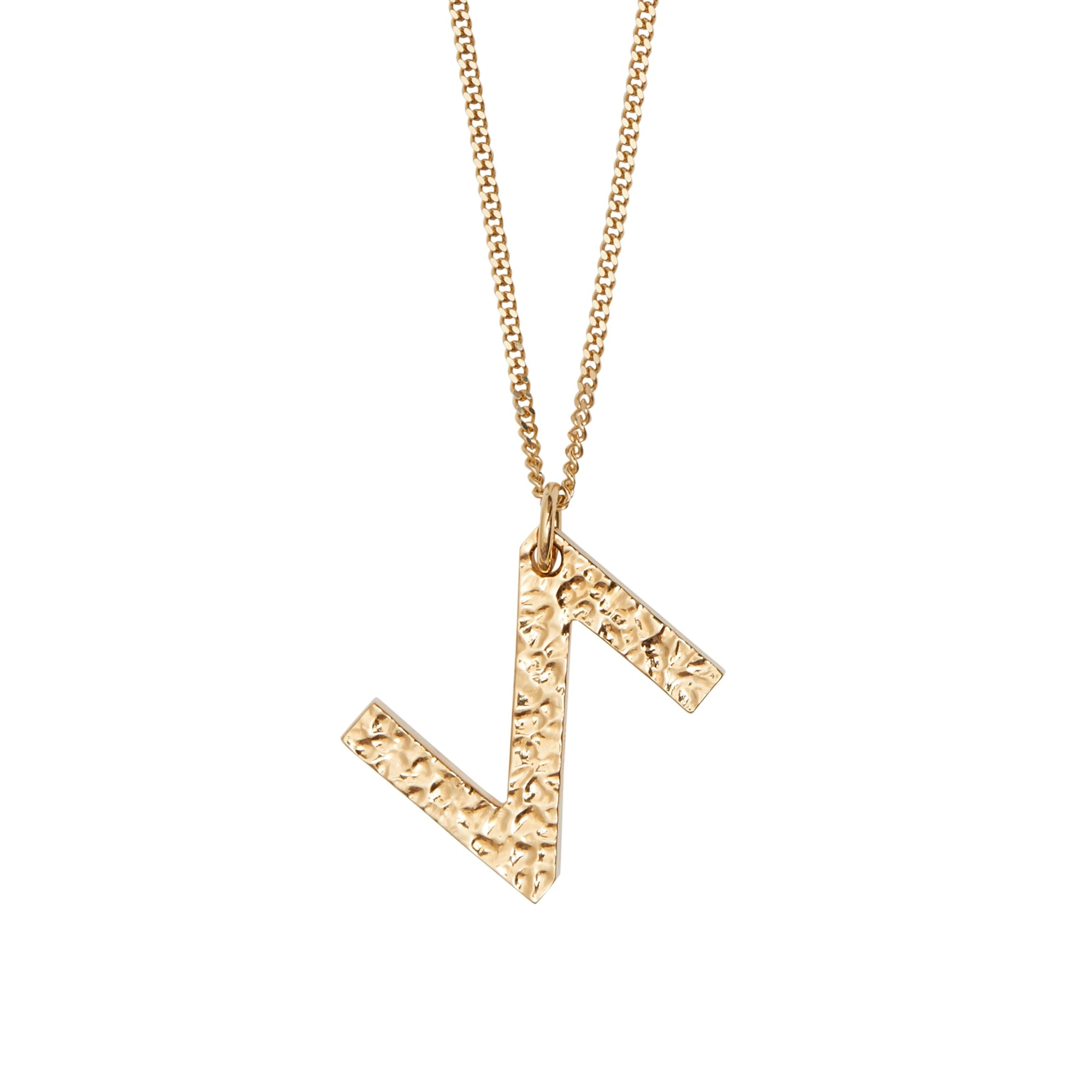 Collier plaqué or avec bijou alphabet « Z » - Light Gold