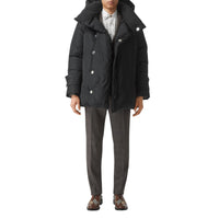Manteau portefeuille oversize à capuche amovible - Black