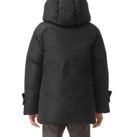 Manteau portefeuille oversize à capuche amovible - Black