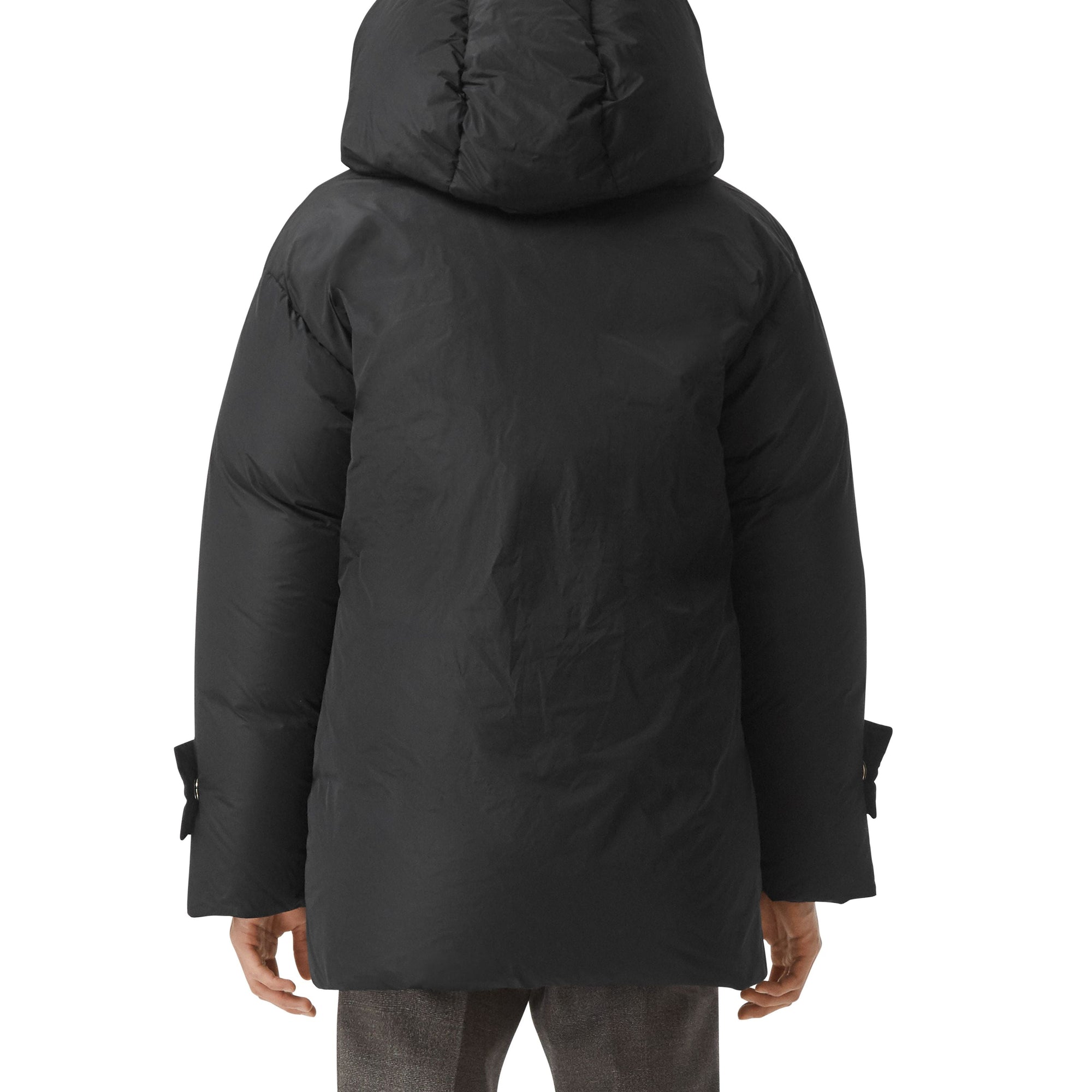 Manteau portefeuille oversize à capuche amovible - Black