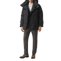 Manteau portefeuille oversize à capuche amovible - Black