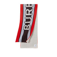 Écharpe en laine mélangée avec logo en jacquard - Bright Red