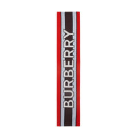 Écharpe en laine mélangée avec logo en jacquard - Bright Red