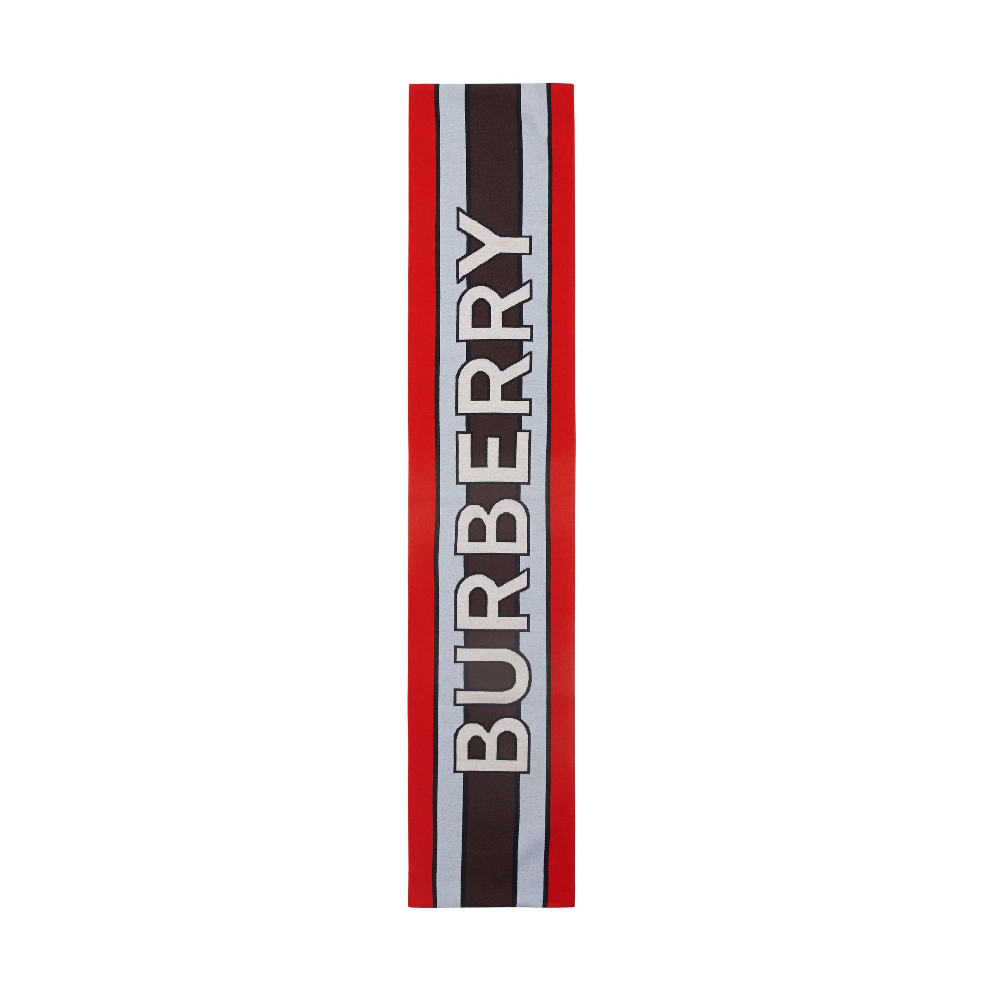 Écharpe en laine mélangée avec logo en jacquard - Bright Red