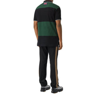 Pantalon de costume classique en laine à bandes latérales - Black