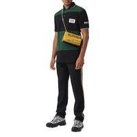 Pantalon de costume classique en laine à bandes latérales - Black