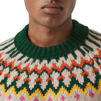 Pull en laine à motif Fair Isle - Sesame