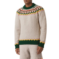 Pull en laine à motif Fair Isle - Sesame