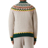 Pull en laine à motif Fair Isle - Sesame