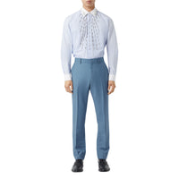 Pantalon ajusté classique en mohair et laine - Steel Blue