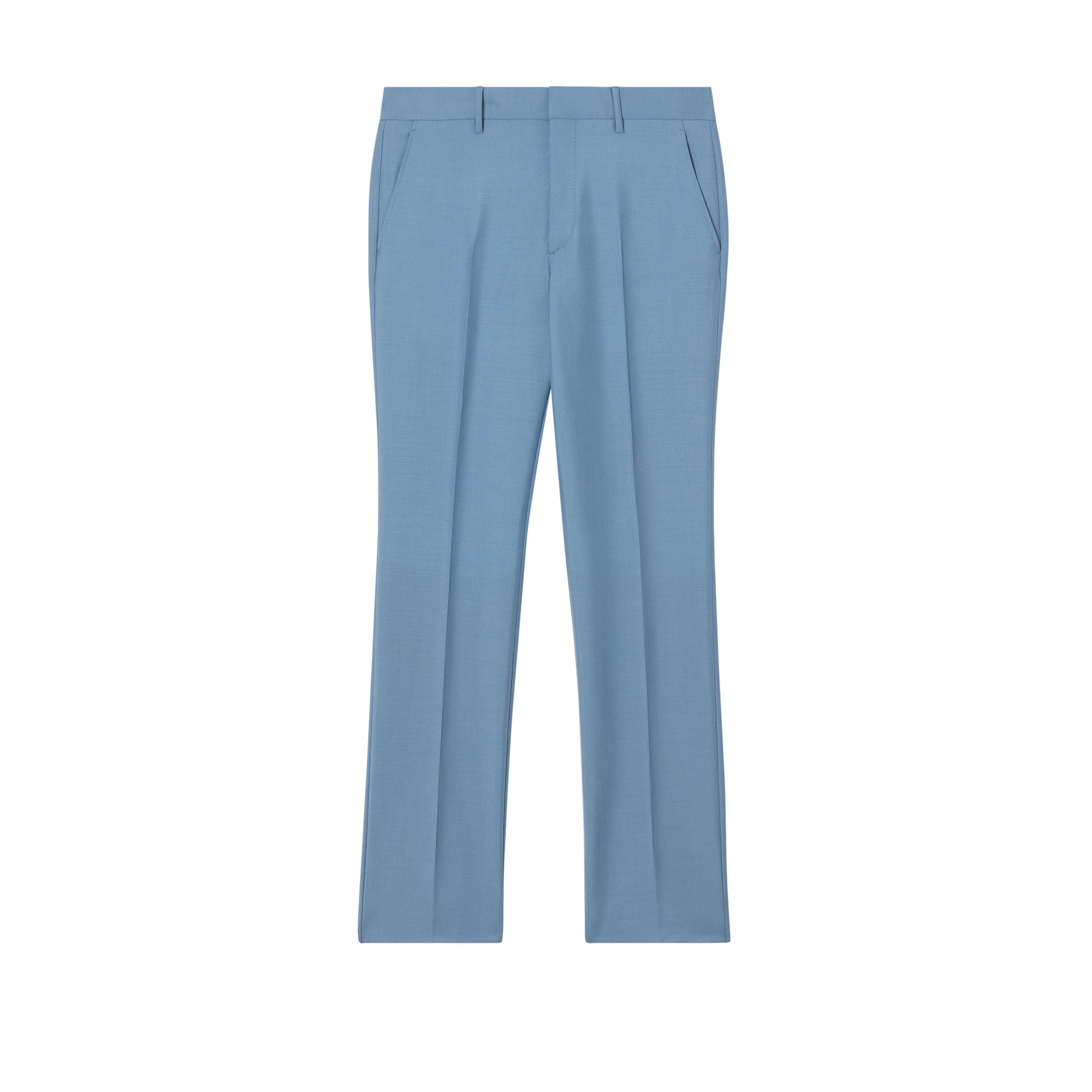 Pantalon ajusté classique en mohair et laine - Steel Blue