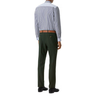 Pantalon de costume classique en laine et mohair - Dark Forest Green