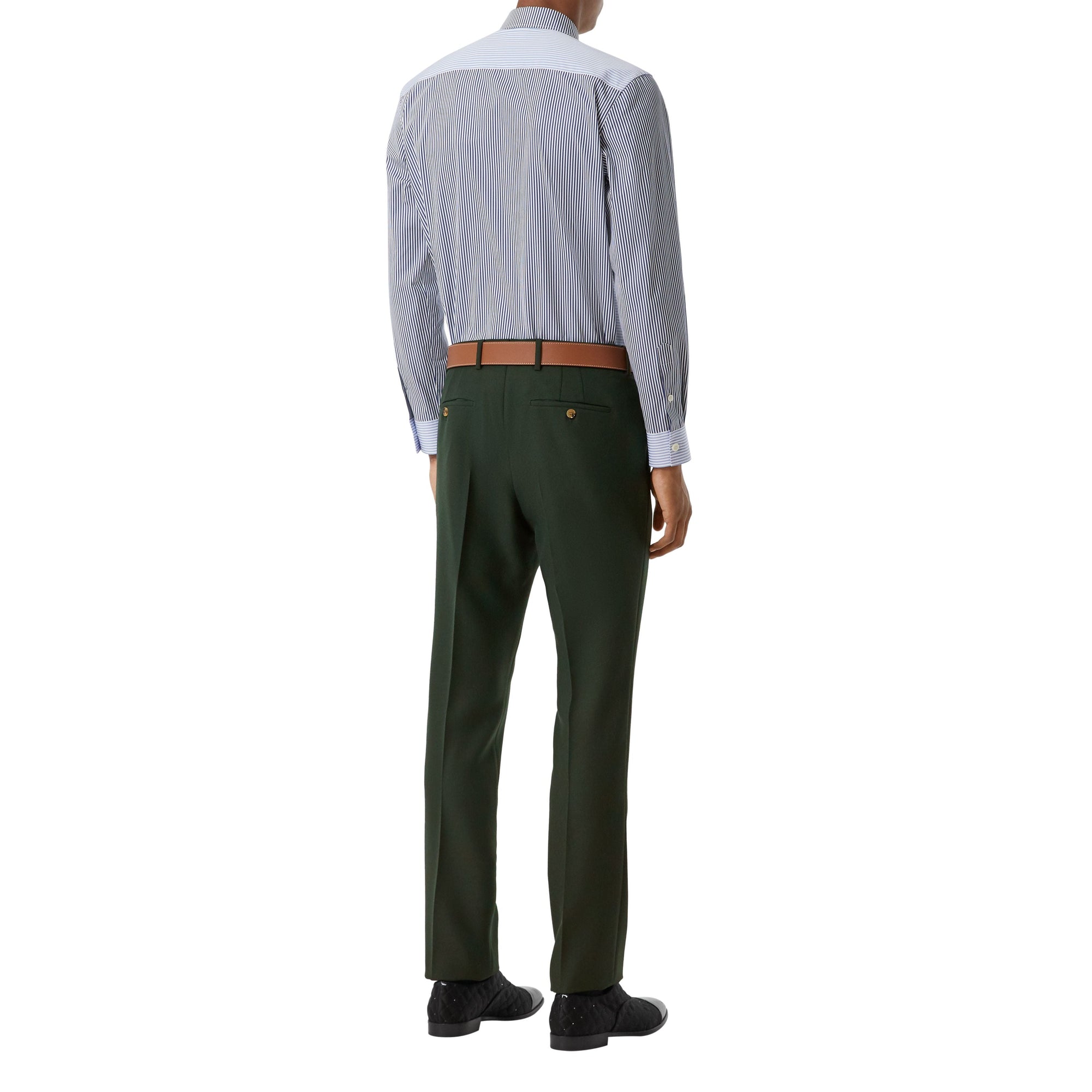 Pantalon de costume classique en laine et mohair - Dark Forest Green