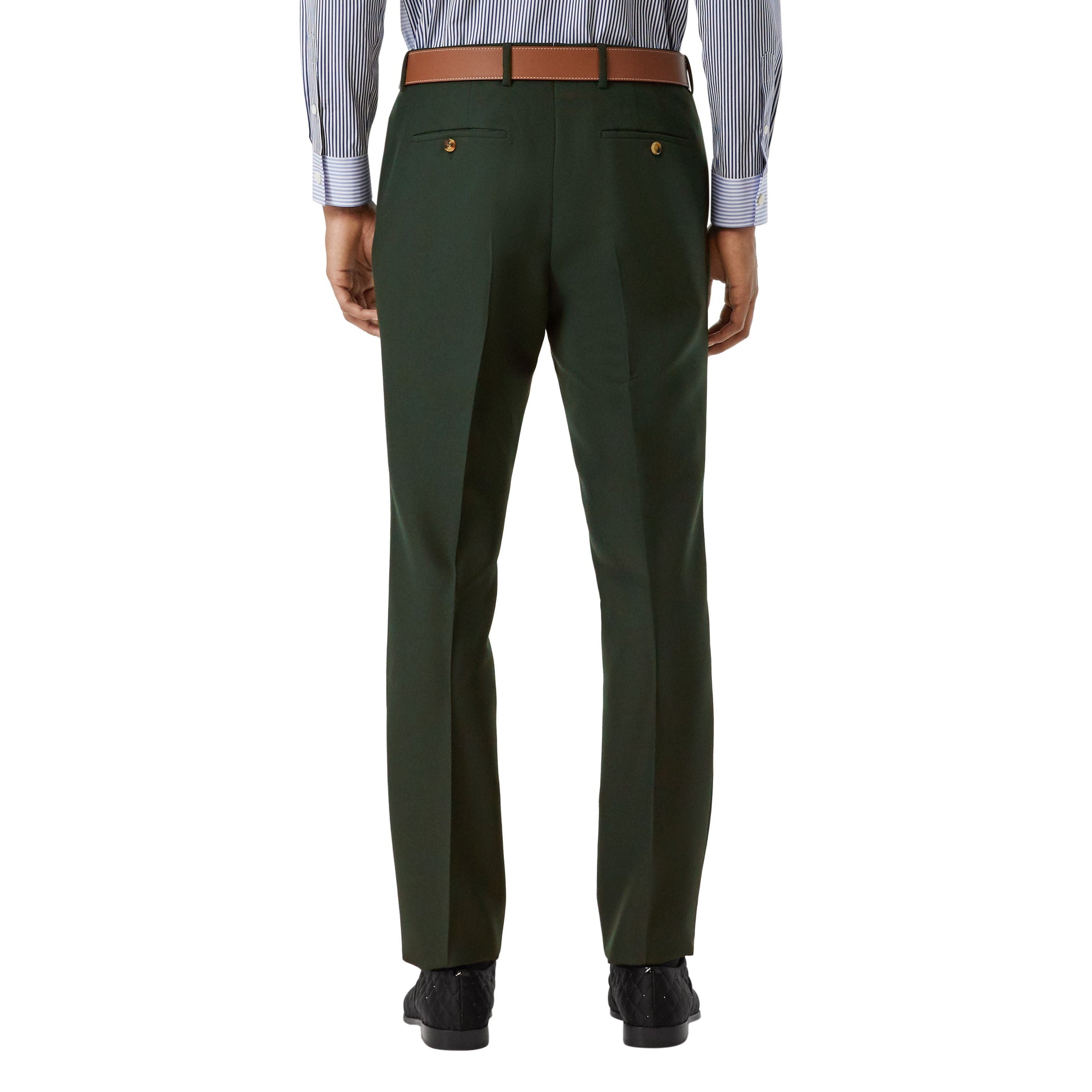 Pantalon de costume classique en laine et mohair - Dark Forest Green