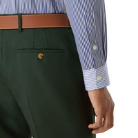 Pantalon de costume classique en laine et mohair - Dark Forest Green