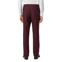Pantalon de costume classique en laine et mohair - Deep Burgundy