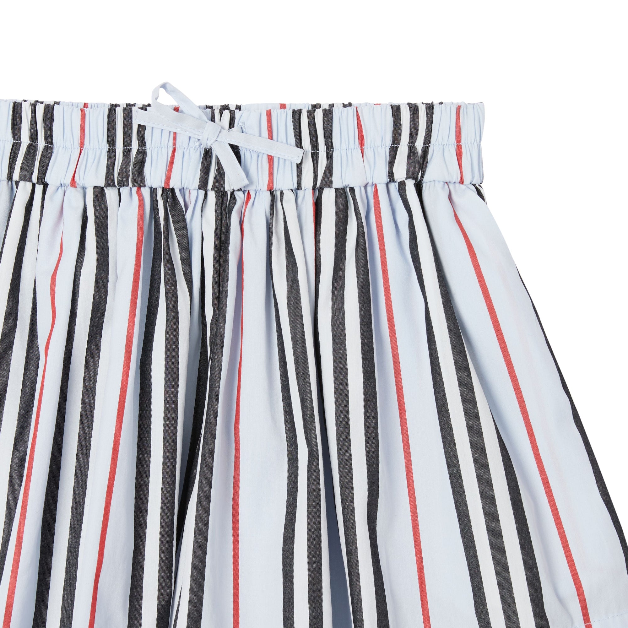 Short en popeline de coton à rayures iconiques - Pale Blue Stripe