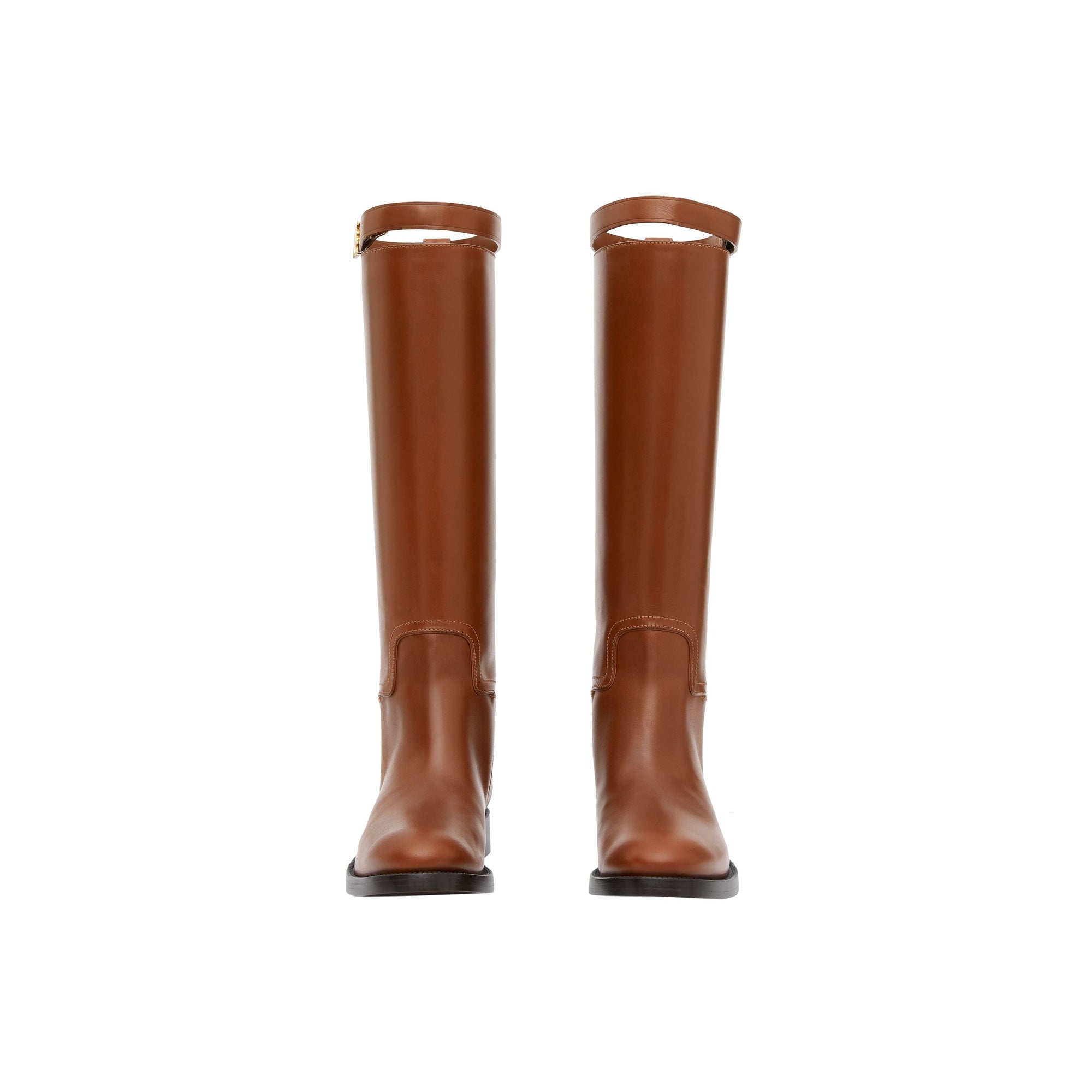 Bottes hautes en cuir Monogram - Tan