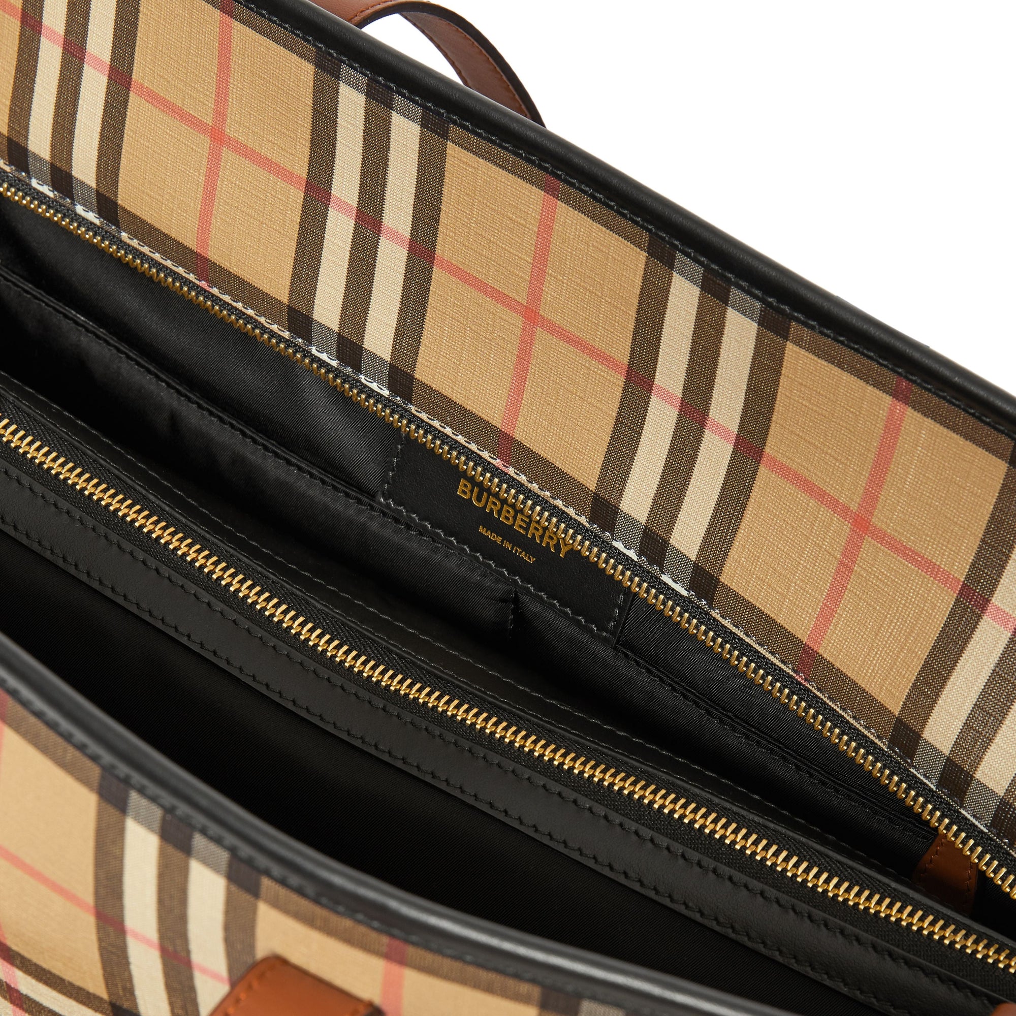 Sac à langer en toile écologique Vintage check - Archive Beige