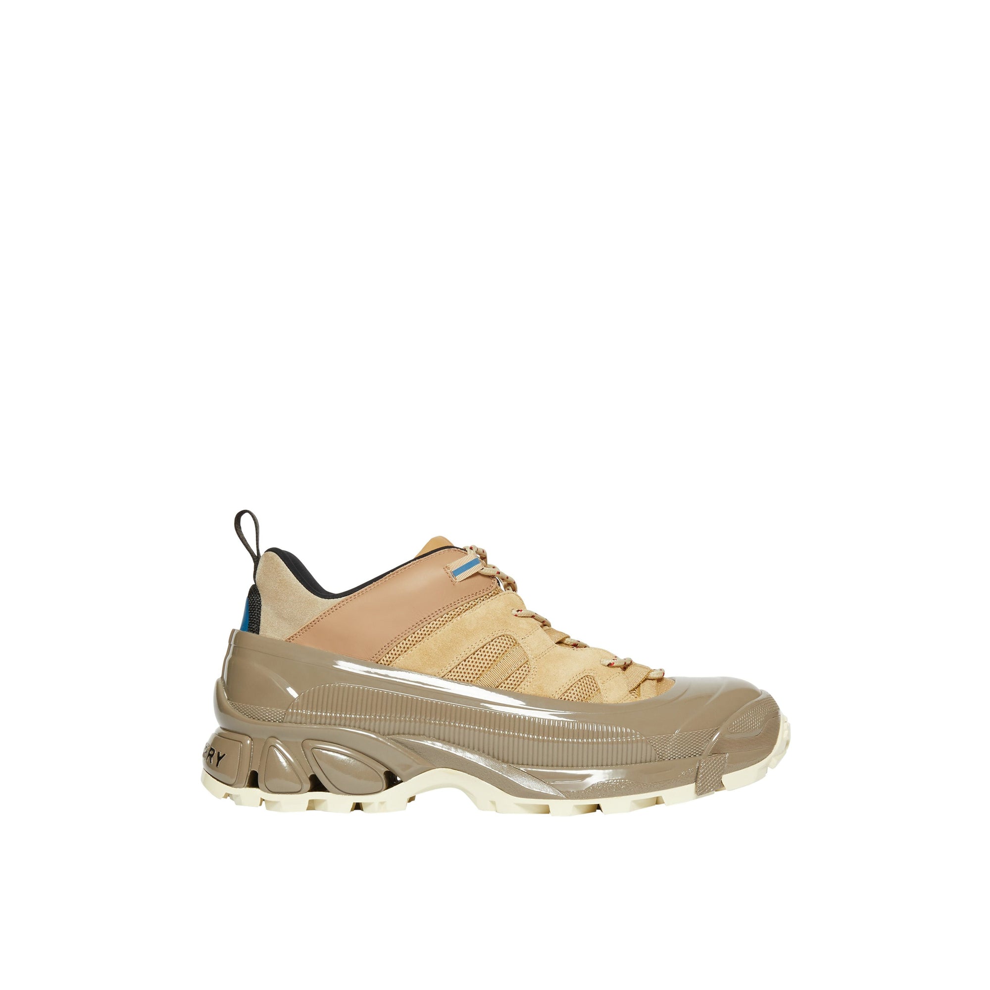 Sneakers Arthur en cuir velours mesh et cuir - Beige