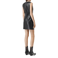 Minirobe en similicuir avec ornements - Black