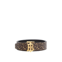 Ceinture réversible en toile écologique Monogram et cuir - Bridle Brownns & Black