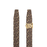 Ceinture réversible en toile écologique Monogram et cuir - Bridle Brownns & Black