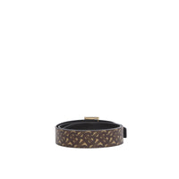 Ceinture réversible en toile écologique Monogram et cuir - Bridle Brownns & Black