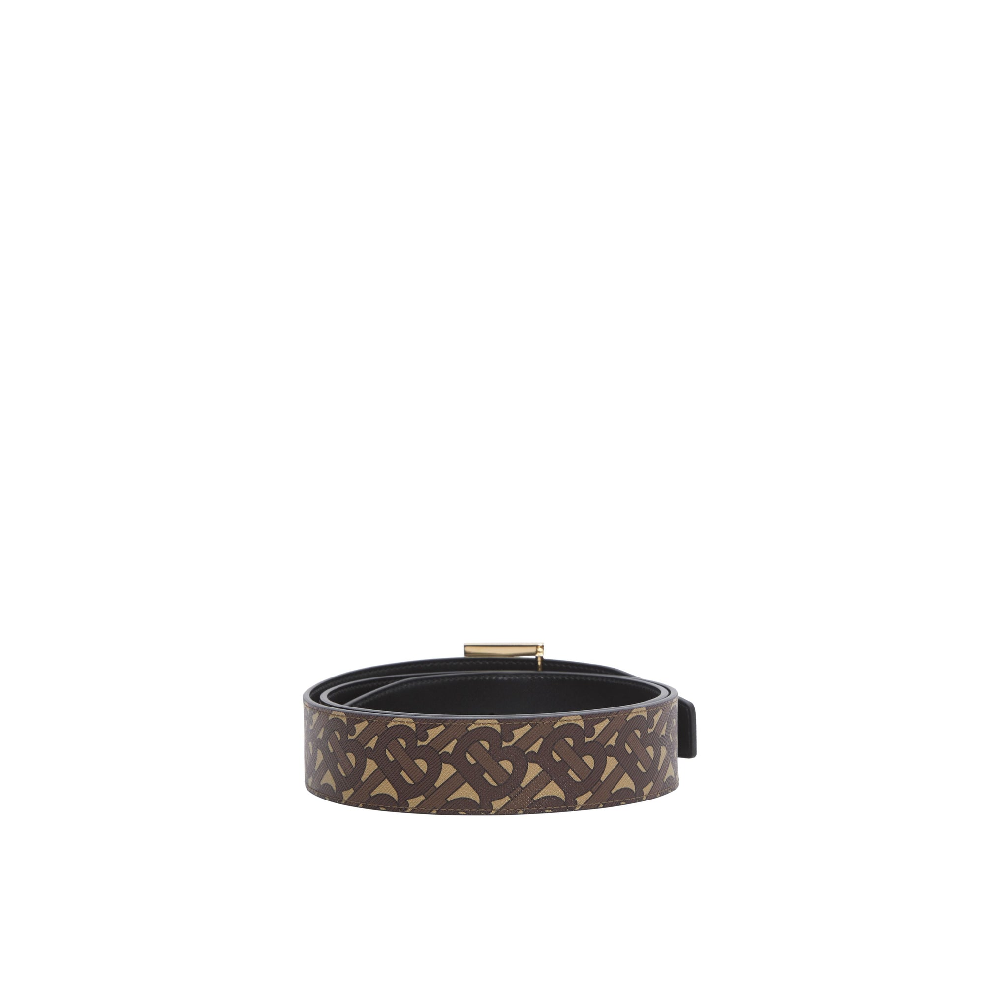 Ceinture réversible en toile écologique Monogram et cuir - Bridle Brownns & Black