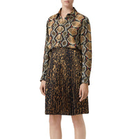 Chemise en soie à imprimé python - Soft Cocoa