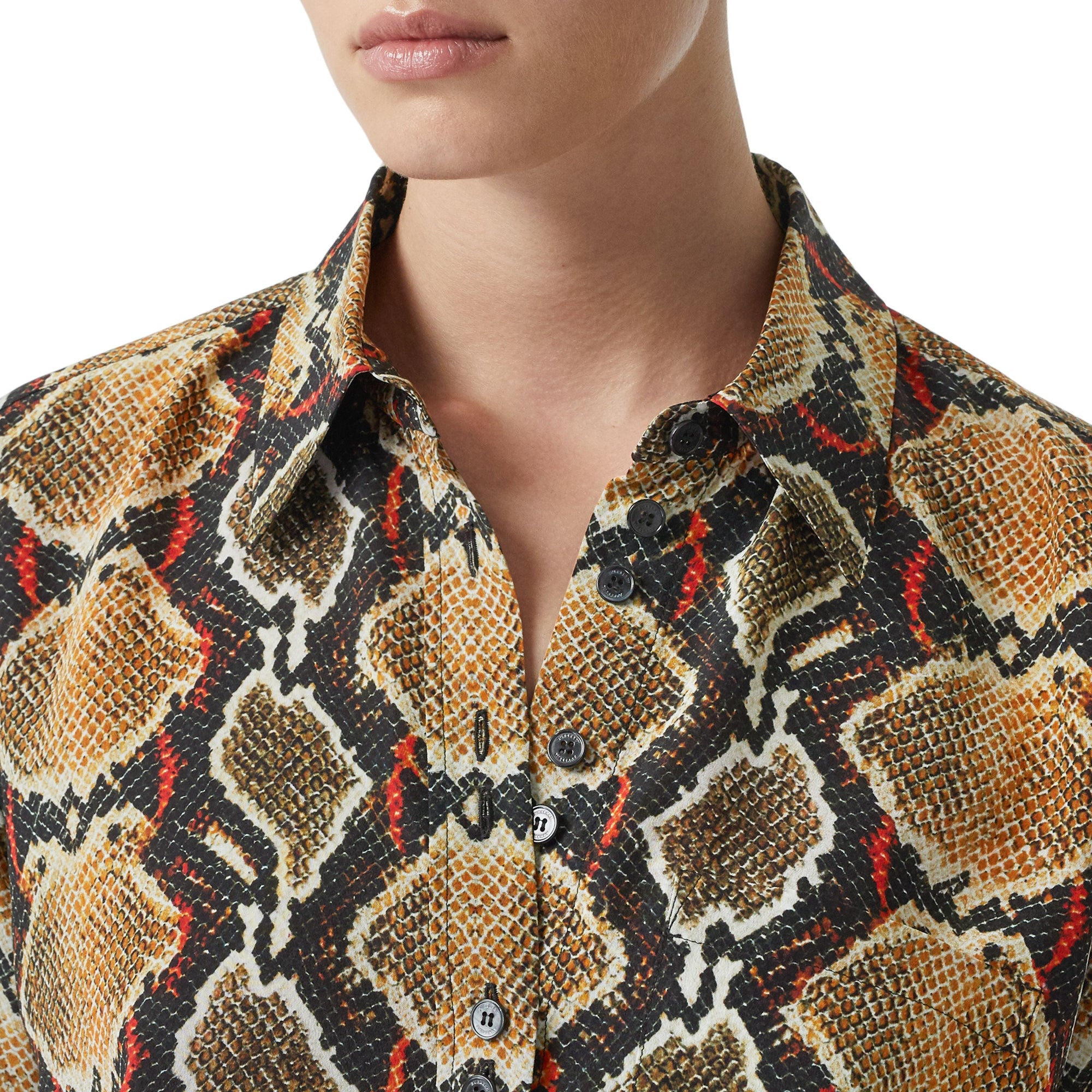 Chemise en soie à imprimé python - Soft Cocoa