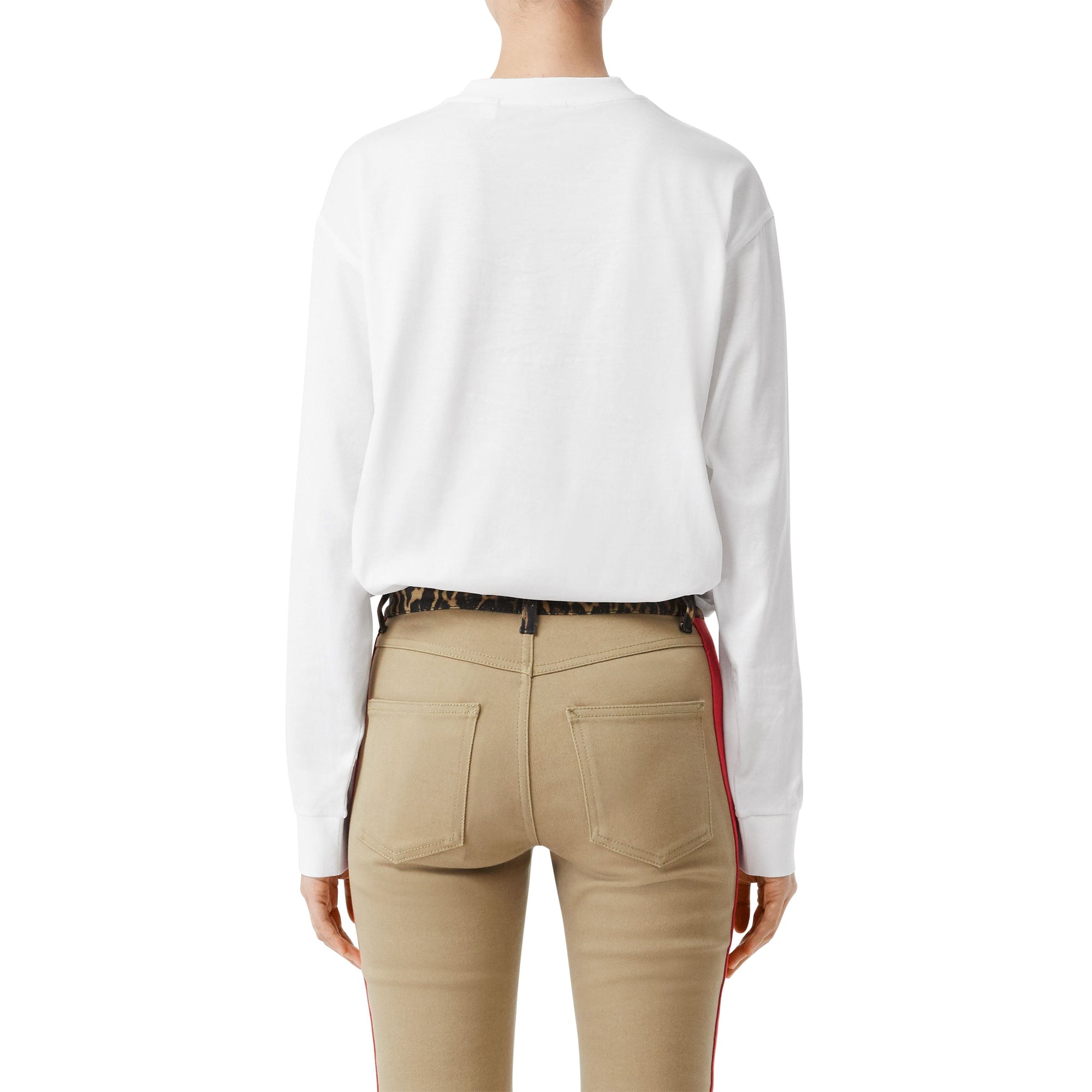 Haut à manches longues en coton Monogram - White