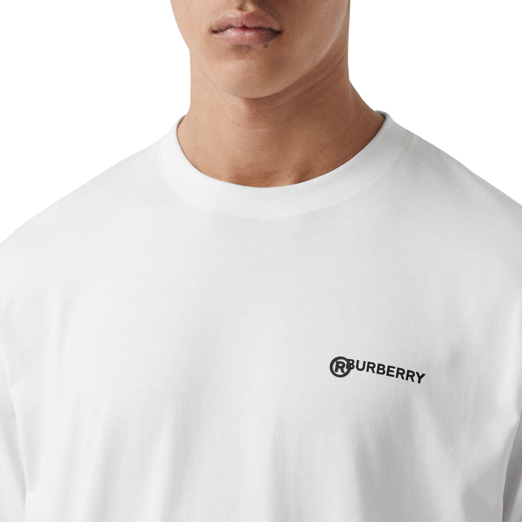 T-shirt oversize en coton avec coordonnées géographiques - White