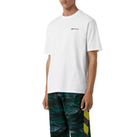 T-shirt oversize en coton avec coordonnées géographiques - White