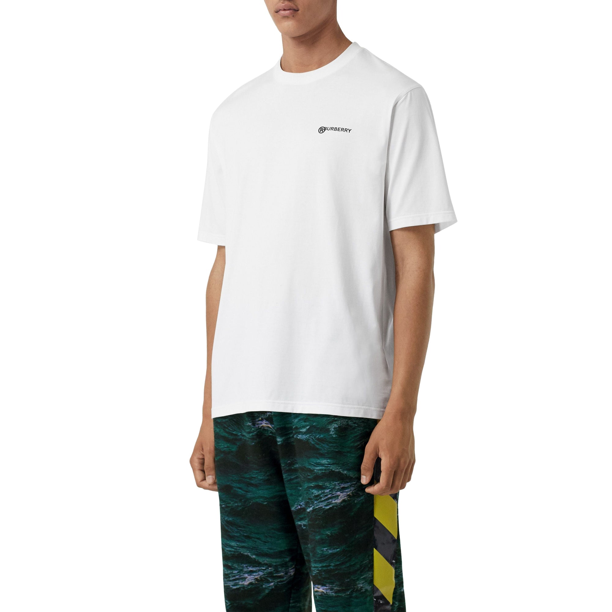 T-shirt oversize en coton avec coordonnées géographiques - White