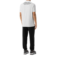 Polo oversize en piqué de coton avec coordonnées géographiques - White
