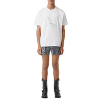 T-shirt oversize en coton à imprimé Cupidon - White