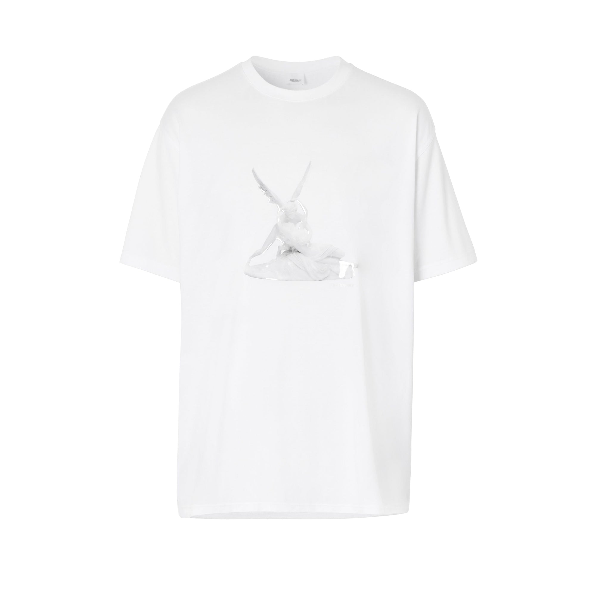 T-shirt oversize en coton à imprimé Cupidon - White