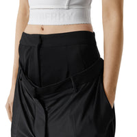 Pantalon en jersey à double ceinture - Black