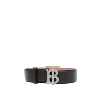 Ceinture en cuir Monogram - Black & Palladio