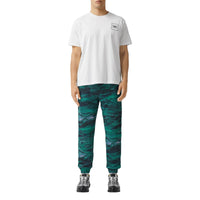 Pantalon de survêtement en coton à imprimé marin avec bandes - Deep Teal