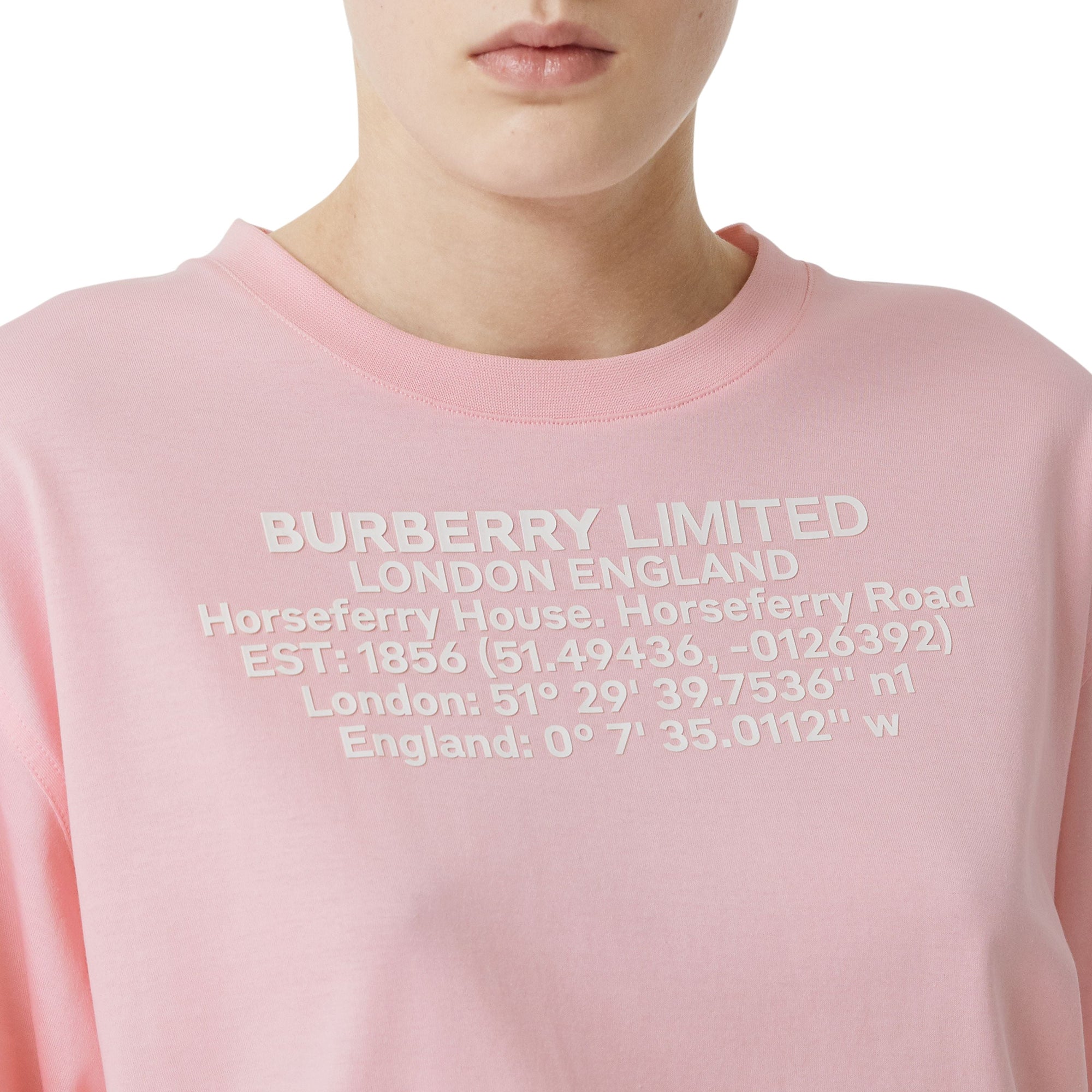 Haut oversize coordonnées géographiques - Candy Pink