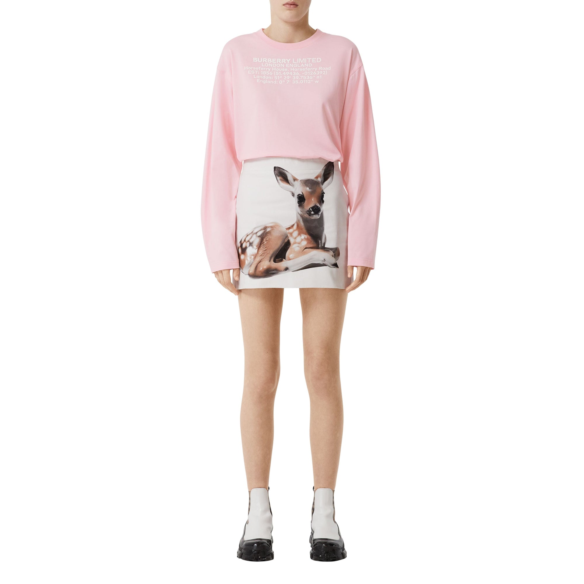 Haut oversize coordonnées géographiques - Candy Pink