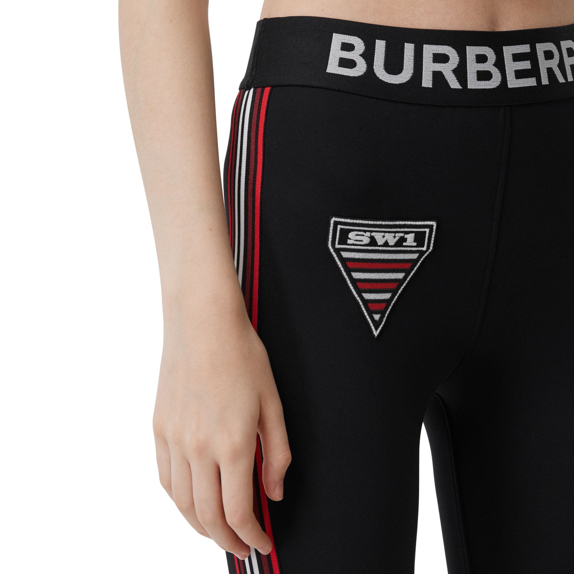 Legging en jersey stretch avec logo - Black