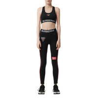 Legging en jersey stretch avec logo - Black